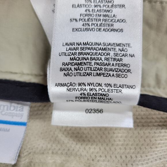 Columbia Convertible Hiking Pants Womens 10 Tan Omni Shield Side Stretch Trail - Picture 7 of 16